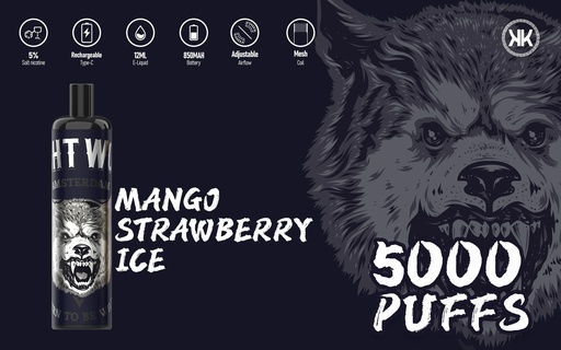 [E-COM170] KK ENERGY 5000 Puffs Mango Strawberry Ice