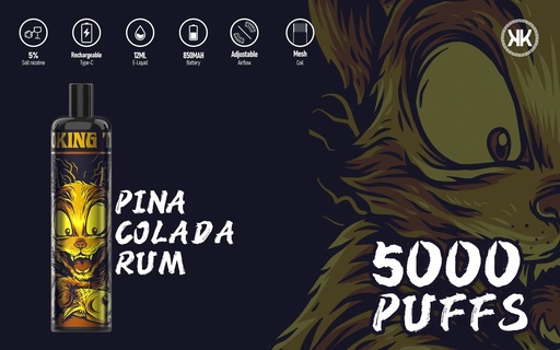 [E-COM171] KK ENERGY 5000 Puffs Pina Colada Rum